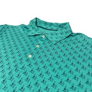 Vineyard Vines Jim Nantz Mens Polo Large Golf Performance Martini Cocktail